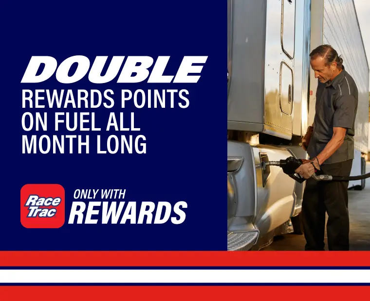 Pro drivers get double the rewards points all September long with RaceTrac Rewards